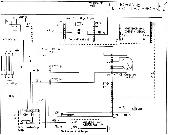 205 Diesel et turbo-Diesel [Technique eacute;lectricité]